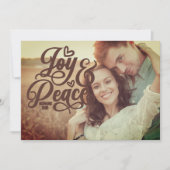 Carte Joie Paix Bible chrétienne Verse Noël Photo (Devant)