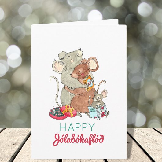 Carte Jolabokaflod Christmas Mice Holiday