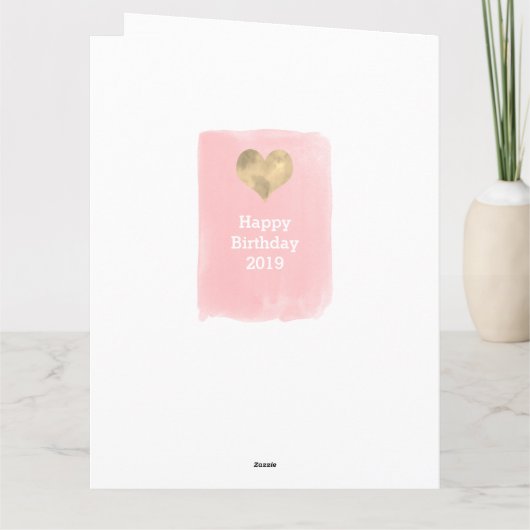 Carte Joli 16e anniversaire rose et or pour ma nièce (Dos)