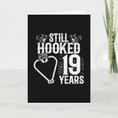 Carte Joli 19e Anniversaire de Mariage Couple Marié 19 A (Devant)