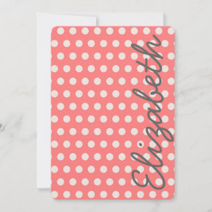 Carte Joli adorable bulle de chewing-gum pois rose