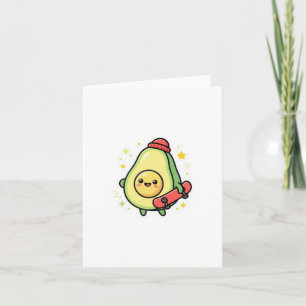Carte Joli aimant bébé avocat Kawaii.