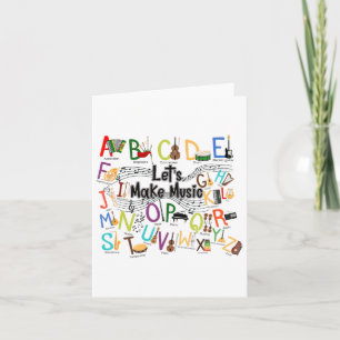 Carte Joli Alphabet Conception Pour Enseignant Musique H