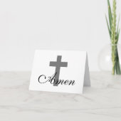 Carte joli AMEN avec CROIX | (Devant)
