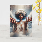 Carte Joli ange | Dieu vous regarde (Fleur jaune)