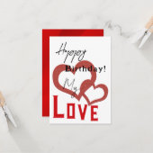 Carte joli anniversaire (Devant/Arrière en situation)