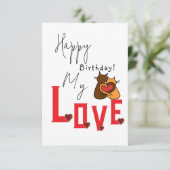 Carte joli anniversaire (Debout devant)