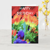 CARTE JOLI ANNIVERSAIRE (Fleur jaune)