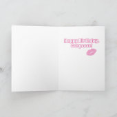 Carte Joli anniversaire à l'écureuil Tiara et au bâton d (Intérieur)