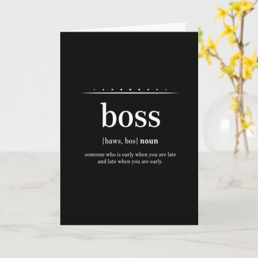 CARTE *JOLI ANNIVERSAIRE* À MON ****BOSS**** (Fleur jaune)