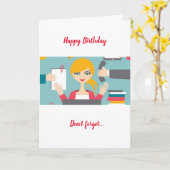 CARTE JOLI ANNIVERSAIRE À MON ***COTRAVAILLEUR*** (Fleur jaune)