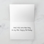 CARTE JOLI ANNIVERSAIRE À MON *ROI* NÉ EN *DÉCEMBRE* (Intérieur)