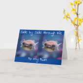 CARTE JOLI ANNIVERSAIRE À MON **TWIN BROTHER** CARD (Fleur jaune)