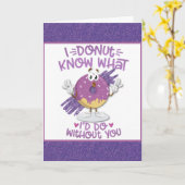 Carte Joli Anniversaire de Doughnut Donut (Fleur jaune)