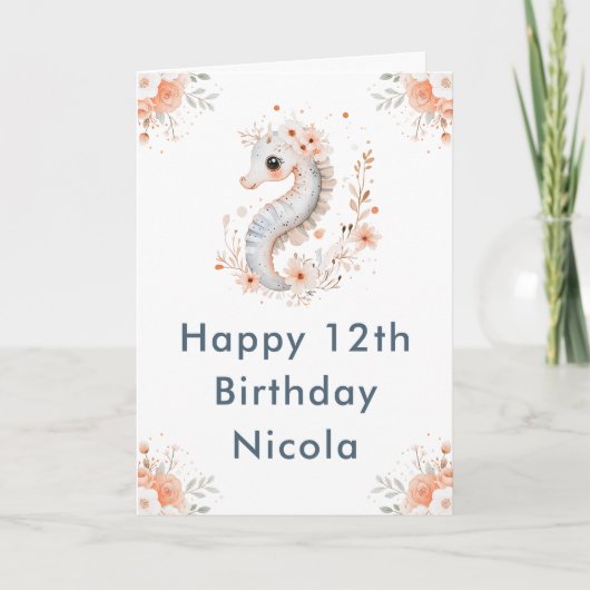 Carte Joli Anniversaire Floral (Devant)