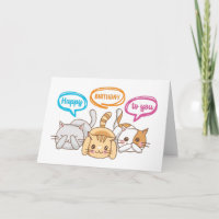 Joli anniversaire Kittens Funny Amoureux des chats