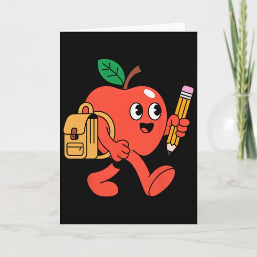 Carte Joli Apple Retourne À L'école (Devant)