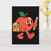Carte Joli Apple Retourne À L'école (Fleur jaune)