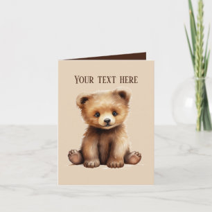 Carte Joli bébé ours ajouter du texte n'importe quel but