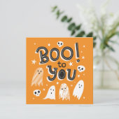 Carte Joli Boo Éffrayant Pour Vous (Debout devant)