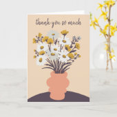 Carte Joli bouquet Daisy CUSTOM Merci (Fleur jaune)