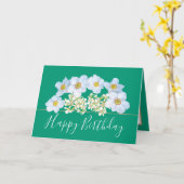 Carte Joli Bouquet Floral Fleur Orchidée Blanche Anniver (Fleur jaune)