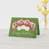 Carte Joli Bouquet Floral Orchidée/Fleurs Roses Annivers (Fleur jaune)