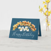 Carte Joli Bouquet Floral Orchidée Lily Fleurs Anniversa (Fleur jaune)