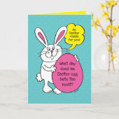 Carte Joli Bunny De Pâques Drôle Pour Les Enfants (Fleur jaune)