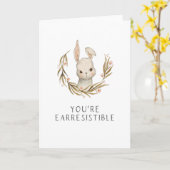 Carte Joli Bunny Love Vous êtes Earresistible (Fleur jaune)