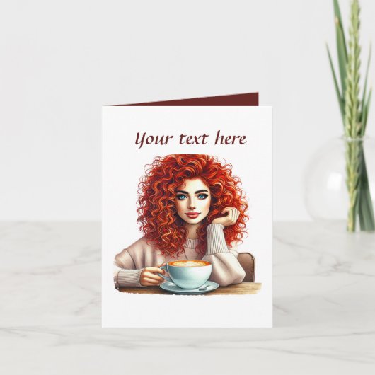 Carte Joli café ajouter un message (Devant)