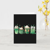 Carte Joli café Saint-Patrick 2022 Lucky Latte Vert (Fleur jaune)