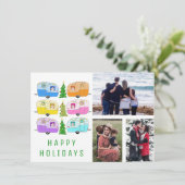 Carte Joli Camper de Noël RV CUSTOM 3 PHOTO Holiday (Debout devant)