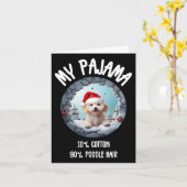 Carte Joli caniche de Noël - Drôle Chien Conception pour (Fleur jaune)