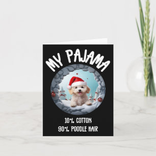 Carte Joli caniche de Noël - Drôle Chien Conception pour