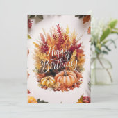 Carte Joli Chaleureux Automne Automne Automne Happy Anni (Debout devant)