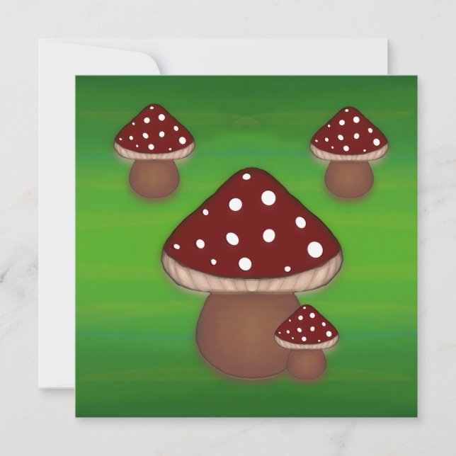 Carte Joli Champignon Fée  (Devant)