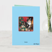 Carte Joli chat calico Noël vacances (Dos)