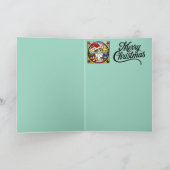 Carte Joli chat calico Noël vacances (Intérieur)