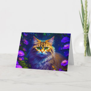 Carte Joli Chat Chaton Pensant à Toi