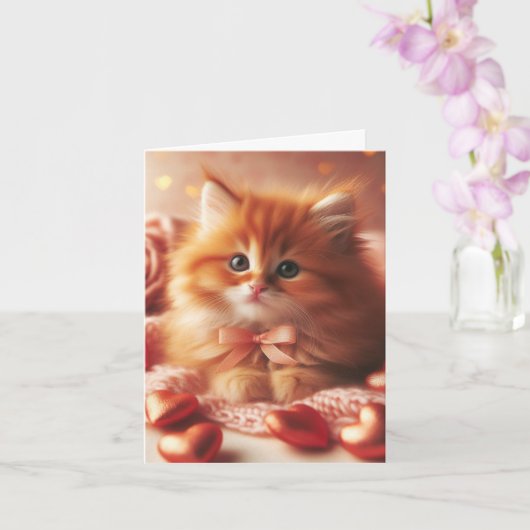 Carte Joli Chatons de la Saint-Valentin (Orchidée)
