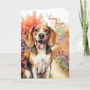 Carte Joli chemin de jardin de chien Beagle