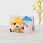 Carte Joli Chien Pirate Va Bien (Fleur jaune)