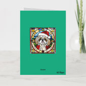 Carte Joli chien Shih Tzu Noël (Dos)