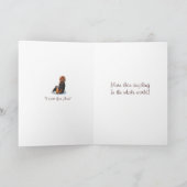 Carte Joli chiot beagle avec vers pour maman (Intérieur)