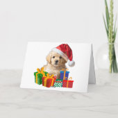 Carte Joli chiot de Noël (Dos)