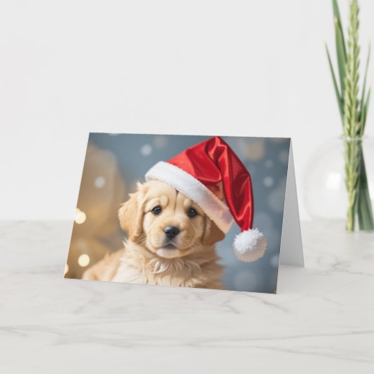 Carte Joli chiot de Noël (Devant)