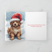 Carte Joli chiot de Noël (Intérieur)