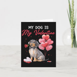 Carte Joli chiot teckel Saint Valentin Propriétaire Mon 