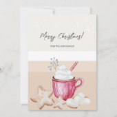 Carte Joli chocolat chaud de Noël et cookies aquarelle (Devant)